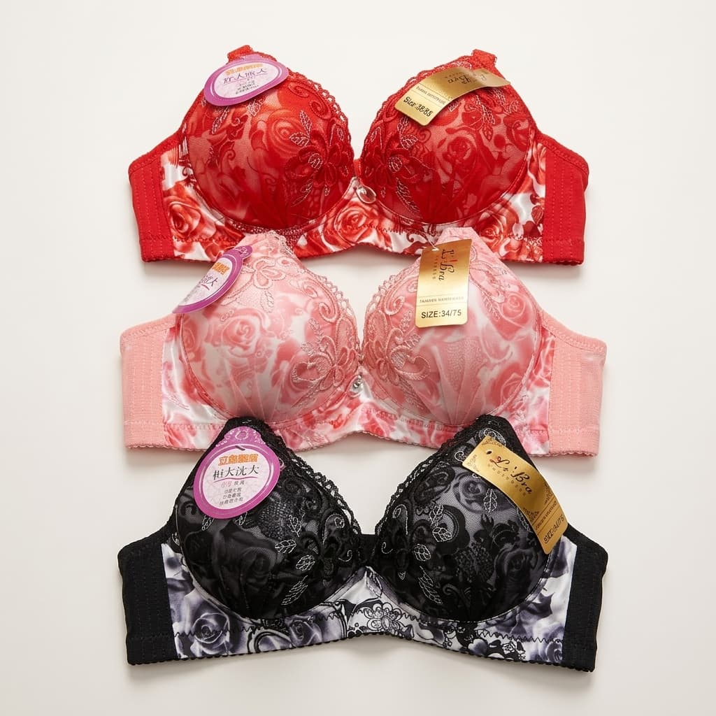 Le' Bra Luxury Lace Underwire Bra with Scalloped Trim - Image 1
