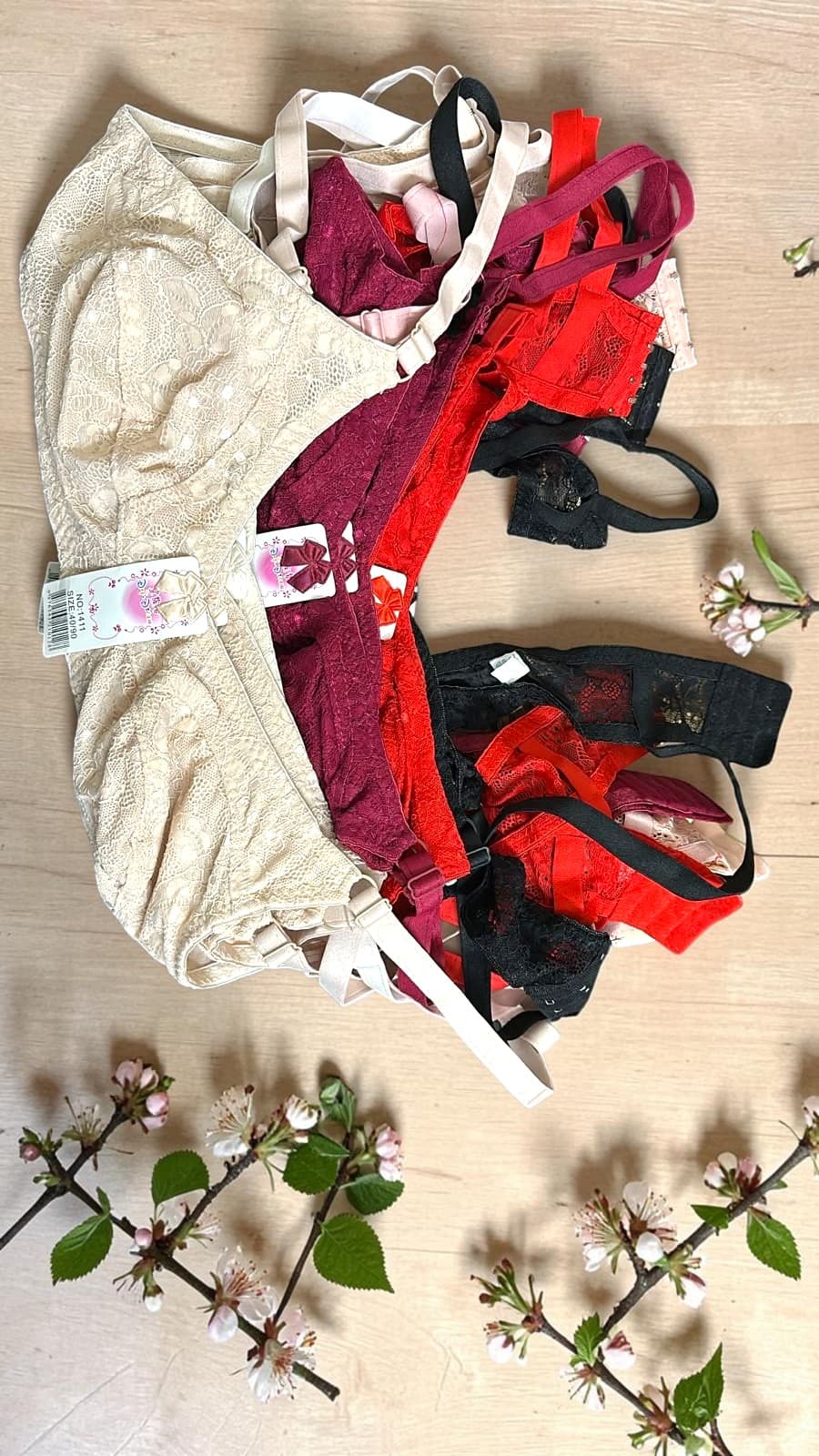 Sheer Floral Lace Full Coverage Bra - Lightweight & Breathable - Image 1